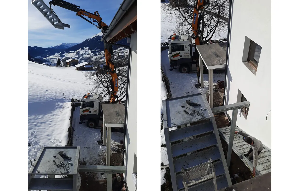 Geländer am Weg aus Beschichtete Ausführung